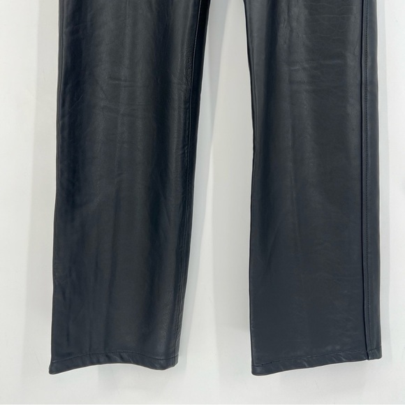 Henry Nichols 100% Genuine Leather Black Pleated Leather Pants Size 36 See Meas. - Picture 9 of 12